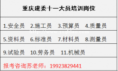 2021年重庆建委十一大员招生考试中