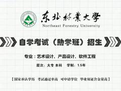 自考专科东北林业大学艺术设计专业学信网可查学历