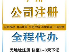 广州公司注册代办 营业执照代办 代办无地址注册公司 电商公司