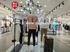 铁艺双杠中岛架 女服装店双排展示架整店输出