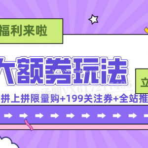 拼上拼大额券全站推广玩法，黑象采集正在拼数据，红象软件代理OEM