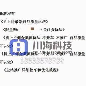 拼多多店群软件，优化选品一键采集上货下单，抖上拼佣金玩法教学