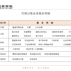 太原市专业代理记账找山西硬核财税