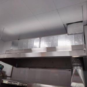 东莞工厂食堂白铁管道设计安装厨房不锈钢烟罩维修