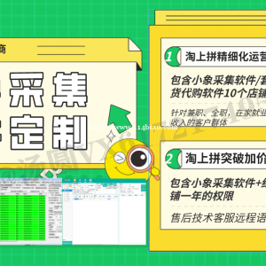 拼多多店群软件，小奶猫红象一键上货拍单软件，代理贴牌一对一教学