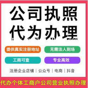 广州免费代办营业执照 收费透明 各类许可证代办