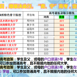 机会乘今日，雌雄决此行。“青、宁”高考，定不枉此行