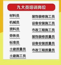 建筑九大员等岗位证如何考取？