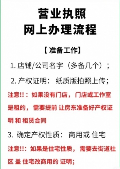 营业执照办理流程