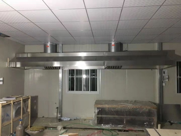 南海区学校食堂厨房排烟不锈钢烟罩定制安装抽风机维修