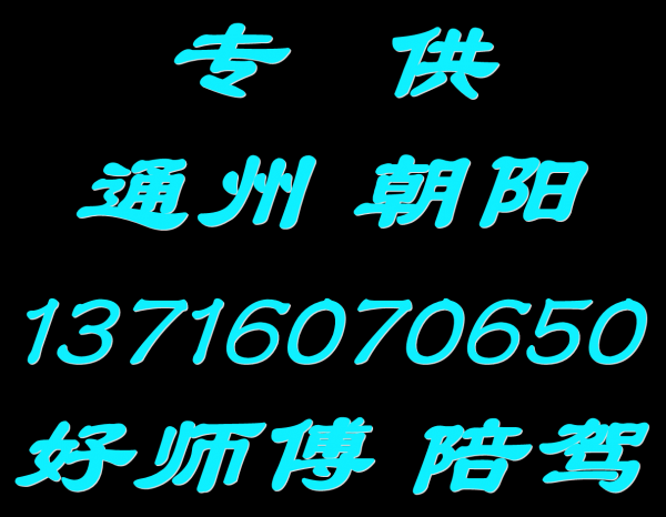 朝阳通州汽车陪练公司