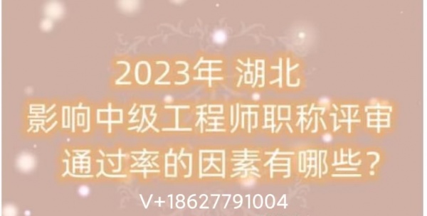 2023年湖北影响中级工程师职称评审通过率的因素有哪些？   王一博学历