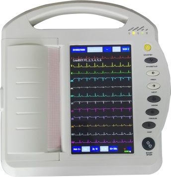 湖南瑞博ECG-8212数字十二道心电图机10.1寸高清彩色液晶显示屏便携式