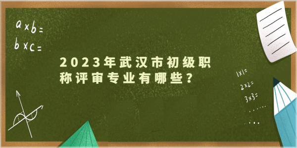 2023年武汉市初级职称评审专业有哪些？