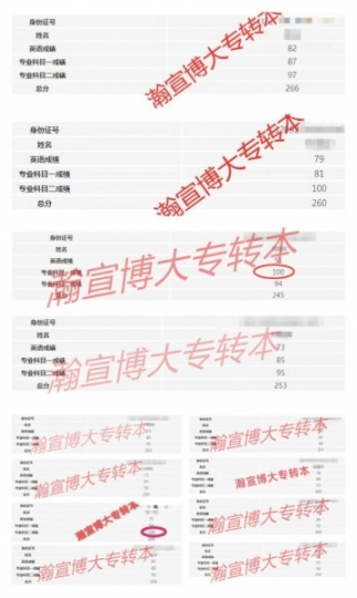 23年江苏五年制专转本成绩已出！瀚宣博大学员陆续发来高分喜报