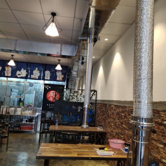 中山市日式烤肉店排烟油烟管道设计安装抽风机净化器
