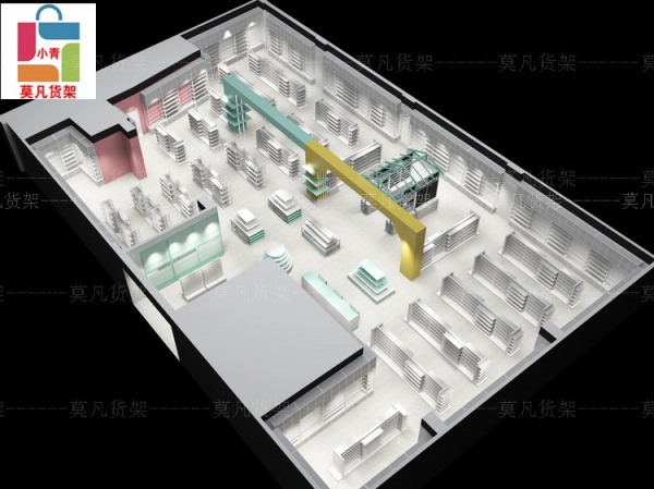 山西饰品货架构建新式潮流布局、百货货架空间设计