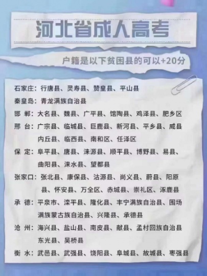 【海德教育】邢台成人高考加分政策