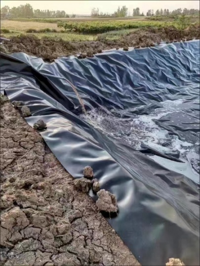 垃圾填埋场土工膜 藕池虾池防渗膜 HDPE光面土工膜生产