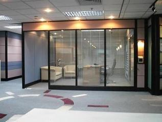 不锈钢百叶隔断北京芍药居安装办公室隔断刷卡玻璃门